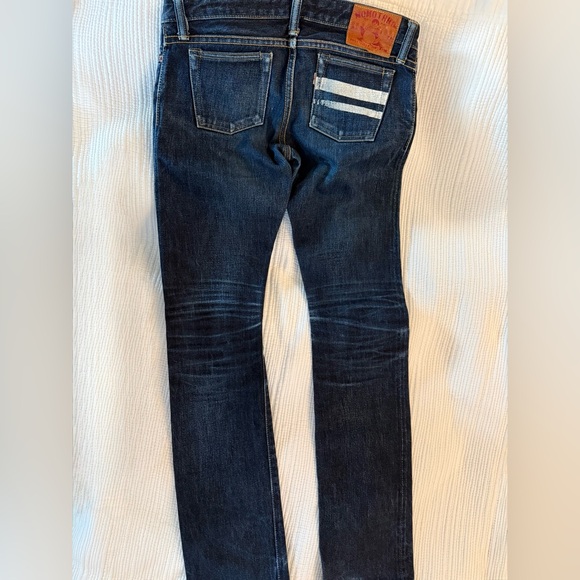 Momotaro Denim - Momotaro dark wash White Warrior Stripe pocket sz 28